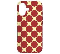 Burgundy Yellow Circle Hexagon Art Deco Luxurious Pattern Coque pour iPhone 17