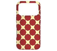 Burgundy Yellow Circle Hexagon Art Deco Luxurious Pattern Coque pour iPhone 17 Pro