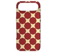 Burgundy Yellow Circle Hexagon Art Deco Luxurious Pattern Coque pour iPhone Air