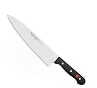 Burgvogel Solingen Couteau de chef Serie 4000, 26 cm inoxydable, lavable au lave-vaisselle, couteau de cuisine pointu riveté, noir