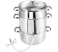 Buri 0237E Casserole avec couvercle, acier inoxydable, 24 cm de diamètre, compatible avec les plaques à induction