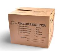 BURI 1 carton de déménagement simple - Imprimé - 41 x 35 x 34 cm - Avec poignées - Pour livres, archives, déménagement - Pliable - Pour livres, cuisine, maison