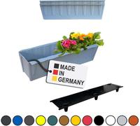 BURI 2 inserts de jardinières pour palettes Euro avec tapis d'arrosage | 37,3cm Gris | Jardinière pour palette Euro | Balconnière | Pot de fleurs | en plastique solide | Germany