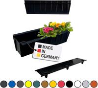 BURI 2 inserts de jardinières pour palettes Euro avec tapis d'arrosage | 37,3cm noir | Jardinière pour palette Euro | Balconnière | Pot de fleurs | en plastique solide | Germany