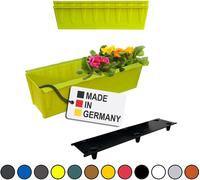 BURI 2 inserts de jardinières pour palettes Euro avec tapis d'arrosage | 37,3cm vert clair | Jardinière pour palette Euro | Balconnière | Pot de fleurs | en plastique solide | Germany