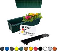 BURI 2 inserts de jardinières pour palettes Euro avec tapis d'arrosage | 37,3cm vert foncé | Jardinière pour palette Euro | Balconnière | Pot de fleurs | en plastique solide | Germany