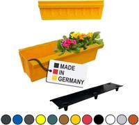 BURI 2 inserts de jardinières pour palettes Euro, tapis d'arrosage inclus | avec système de suspension à accrocher | 37,3cm jaune | jardinière pour palette Euro | balconnière | pot de fleurs | très st