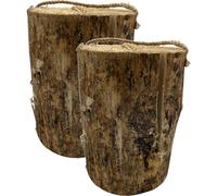 Buri 2 x Feu suédois avec 25cm de hauteur et 17-24cm de diamètre I Torche suédoise pour le plaisir en plein air jusqu'à 2 heures I Torche finlandaise pour le romantisme du feu de camp et comme réchaud