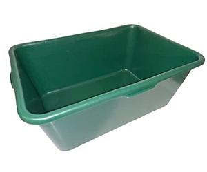 BURI Baignoire de chasse rectangulaire XXL - 90 l - En plastique vert - Convient à un usage alimentaire - Robuste - Convient comme bac à nourriture ou abreuvoir pour chevaux - 90 l