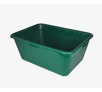 BURI Baignoire en plastique 40 l 57 x 40 x 28 cm - Convient à un usage alimentaire - Bac de chasse - Jardinière de jardin - Mortier - Bassin - Vert - Taille : 40 l
