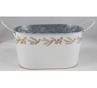 BURI Cache-pot Métal Ovale Bac à fleurs Plantes Herbes aromatiques Jardin Décoration