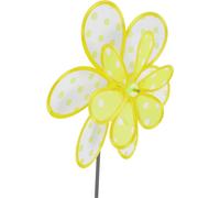BURI Garten Windspiel Motif fleurs Moulin à vent 76cm Fiche de jardin Décoration de jardin, Couleur:jaune