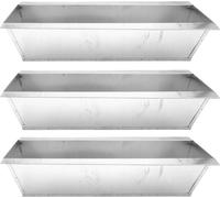 BURI Jardinière pour euro-palettes 1-6 pièces zinguée noire balcon Jardinière, Variante:Métal zingué - 3 pièces
