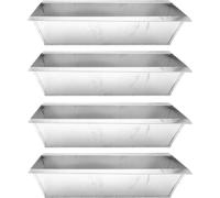 BURI Jardinière pour euro-palettes 1-6 pièces zinguée noire balcon Jardinière, Variante:Métal zingué - 4 pièces