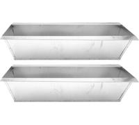 BURI Jardinière pour euro-palettes 1-6 pièces zinguée noire balcon Jardinière, Variante:Métal zingué - 2 pièces