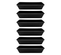 BURI Jardinière pour europalettes 1-6 pièces galvanisée noire balcon Jardinière, Variante:Plastique noir - 6 pièces