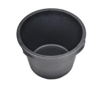 BURI Lot de 10 bacs à mortier ronds Noir 65 l