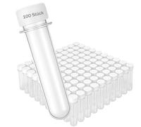 BURI® Lot de 100 tubes en PET Geocaching 12,6 cm Réservoir Transparent
