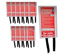 BURI Lot de 12 couvertures anti-incendie, couverture anti-incendie, couverture de sécurité d'urgence pour cuisine, couverture en fibre de verre, 110 x 110 cm