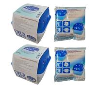 BURI Lot de 2 boîtes de granulés déshumidificateurs avec 2 recharges de 400 g - Humidificateur avec bac de récupération - Blocage d'humidité - Réutilisable et rechargeable