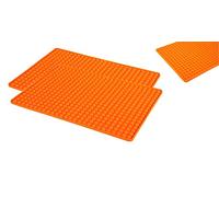 BURI Lot de 2 tapis de cuisson en silicone - Tapis en silicone avec picots pour biscuits et friandises pour chien en forme d'hémisphère - Résistant à la chaleur et adapté à un usage alimentaire 40 x