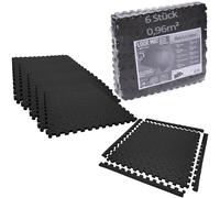 BURI Lot de 6 tapis de sol, 40 x 40 cm, en mousse EVA, motif herbe, antidérapants, imperméables, inodores, puzzle, tapis de jeu, fitness, yoga, enfants, extérieur