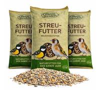 BURI Nourriture pour oiseaux sauvages - Pour l'hiver - 7,5 kg - 3 x 2,5 kg - Mélange de grains naturels avec graines de tournesol - Pour mésanges, pinsons, sittelles, sittelles, toute l'année