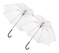 BURI Parapluie transparent et résistant aux tempêtes - Parapluie automatique de 88 cm de diamètre - Coupe-vent et stable - Parapluie transparent pour homme et femme - Cadeau de mariage, Transparent, 2