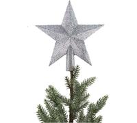 BURI Pointe de sapin étoile Pointe de sapin de Noël Décoration de sapin de Noël, couleur:argent