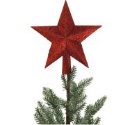BURI Pointe de sapin étoile Pointe de sapin de Noël Décoration de sapin de Noël, Couleur:rouge