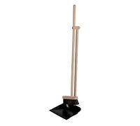 Buri Support de jeu balayage 94 cm avec manche longue durée - Naturel Balai Set avec pelle en bois de hêtre avec Pferdeborsten Paresoso Grete