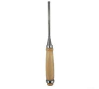 Burin à bois plat en acier carbone avec poignée en bois pour menuiserie pour sculpture bricolage rainurage 6 mm 12 mm 18 mm 24 mm (6 mm)