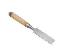 Burin à bois plat en acier carbone avec poignée en bois pour menuiserie pour sculpture bricolage rainurage 6 mm 12 mm 18 mm 24 mm