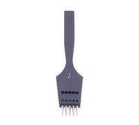 Burin à cuir avec pointes remplaçables et perforateur rond conçu pour plusieurs types de points et couture à la main (3 mm 5 dents)
