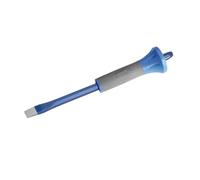 Burin de 350 x 18 mm avec protecteur, idéal pour les travaux de sculpture et d'ébauche sur matériaux durs.