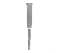 Burin Plat 4 Dents Acier 200mm pour marteau Piqueur Burin Plat(250mm) | Tête 4 dents, dispersion choc, pour idéal béton haute résistance, pierre, queue ronde 10mm