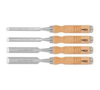 Burins 6, 12, 18, 24 Mm, Jeu De 4. Manche En Bois