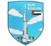 Burj Khalifa Dubaï Écusson brodé thermocollant ou à coudre Idéal pour vestes, chapeaux, sacs à dos, chemises, casquettes, etc