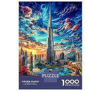 Burj Khalifa Puzzle 1000 Pièces, Puzzles Difficiles Adaptés Aux Adultes Et Aux Enfants, Jeu De Défi Intellectuel 38x26cm/1000pcs