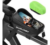 Burjosy Sacoches de Cadre Vélo, Sacoche Guidon Vélo Téléphone pour Smartphone sous 6.5", Sacoche de Cadre Vélo avec TPU Écran Tactile et Pare-Soleil