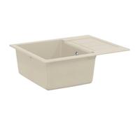 BURKE@ Beige Évier Beige 620x500 mm 80% Quartz et 20% Résine 15.35 kg Haute qualité A13447