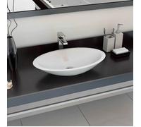 BURKE@ Blanc Lavabo 59 3x35 1x10 7 cm Fonte minérale/marbre Blanc 8.4 kg Haute qualité A751