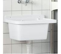 BURKE@ Blanc Lavabo pour montage murale blanc 50x35x24 cm résine ,2.8 kg, Haute qualité A10428