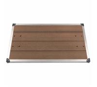 BURKE@ Brun Receveur de douche extérieur WPC Inox 110x62 cm Marron ,14.79 kg, Haute qualité A13661