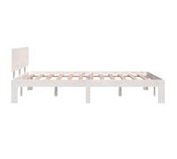 BURKE* Lit simple, 120x190 cm, Structure de lit classique, sans matelas, blanc 120x190 cm, - LL7079
