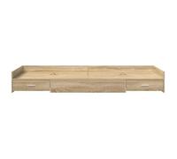 BURKE* Lit simple, 70x190 cm, Structure de lit classique, Chêne Sonoma 70 x 190 cm, Bois d'ingénierie- LL5838