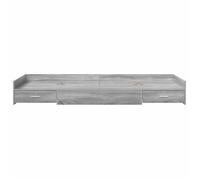 BURKE* Lit simple, 70x190 cm, Structure de lit classique, Gris Sonoma 70 x 190 cm, Bois d'ingénierie- LL5841