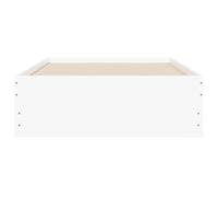 BURKE* Lit simple, 75x190 cm, Structure de lit classique, avec tiroirs, sans matelas, blanc 75x190 cm, - LL3005