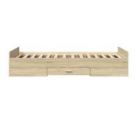BURKE* Lit simple, 75x190 cm, Structure de lit classique, avec tiroirs, sans matelas, chêne sonoma 75x190 cm, - LL3684