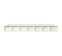 BURKE* Lit simple, 75x190 cm, Structure de lit classique, sans matelas, blanc bois massif- LL7214
